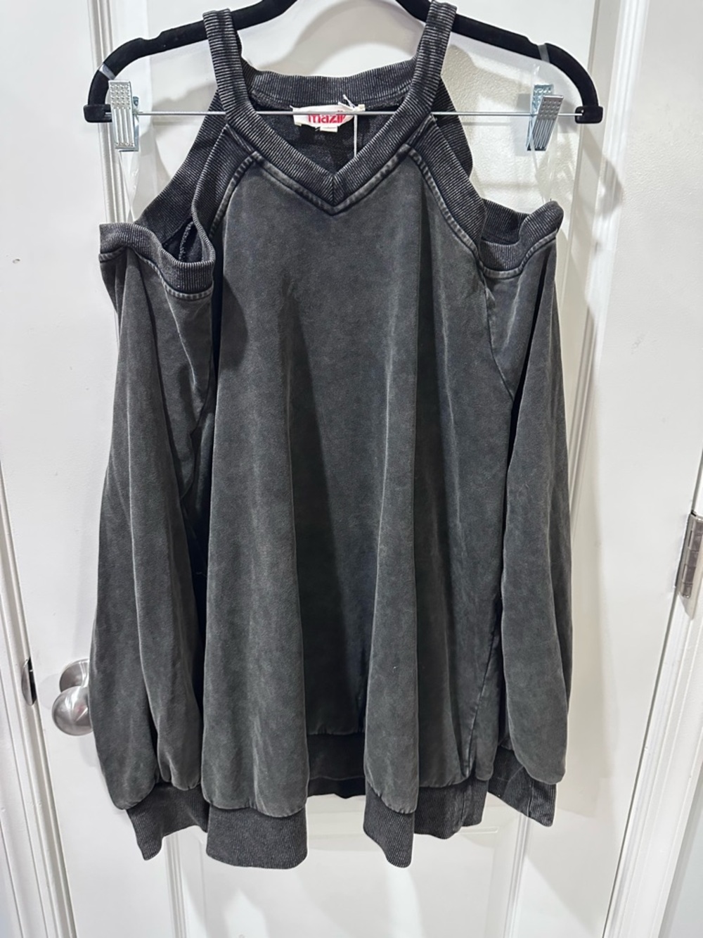 Mazik Black Halter Open Shoulder Sweater- Size Large